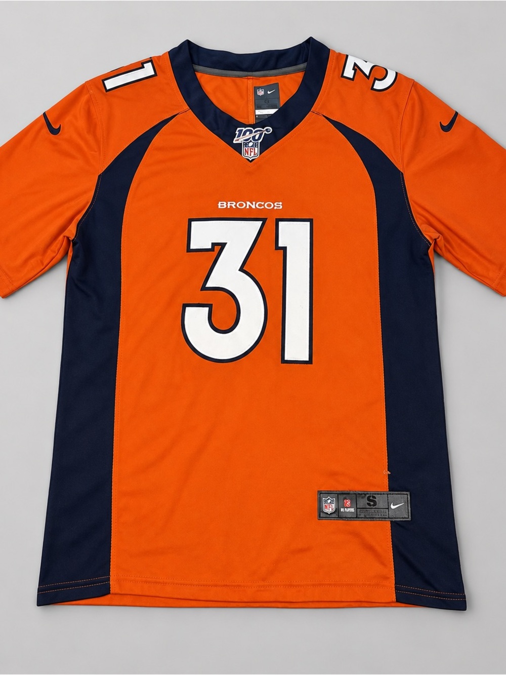 Nike Justin Simmons #31 Denver Broncos NFL 100 Jersey Men’s Small